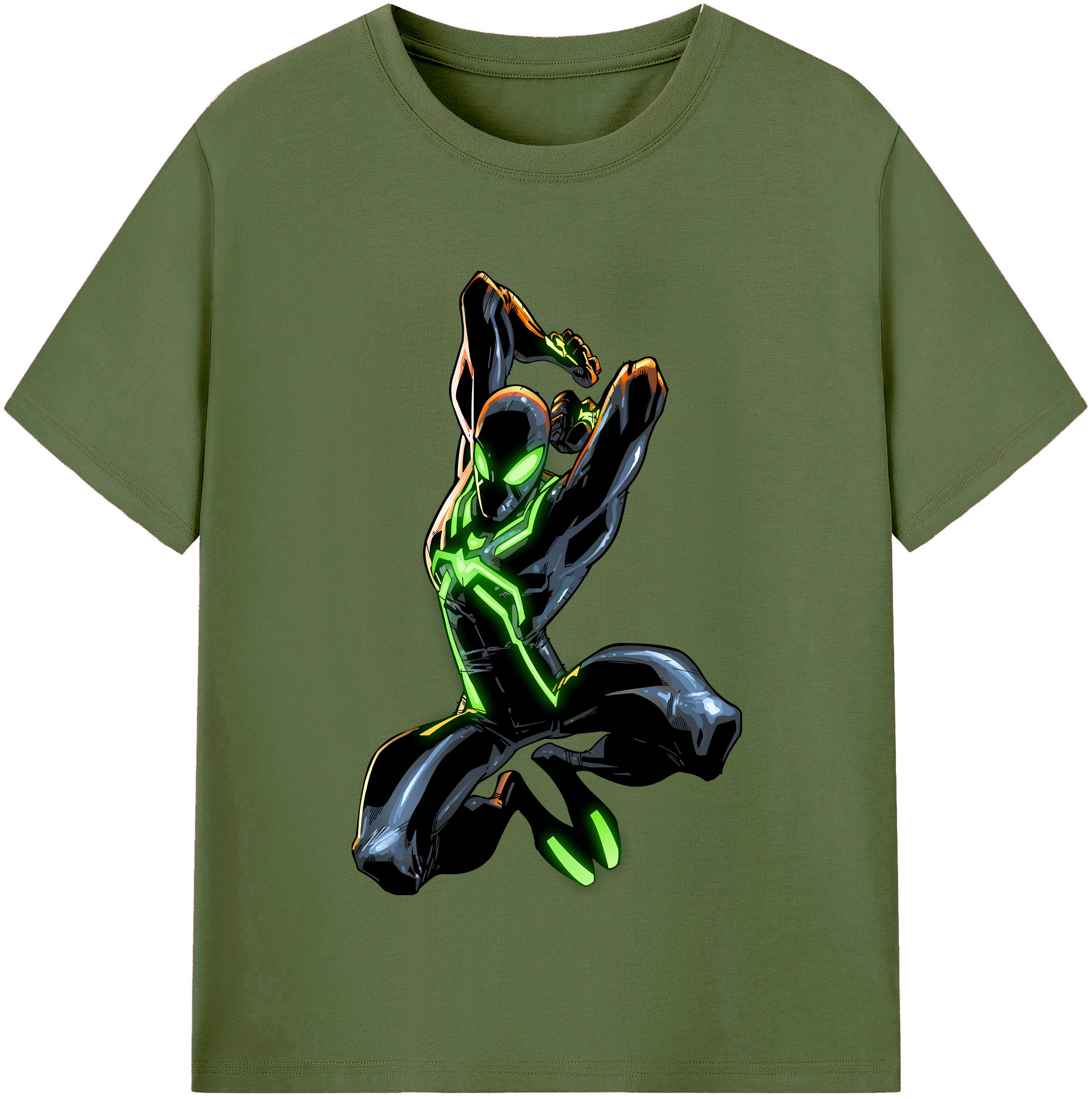 （画像用） Spider Man スパイダーマン 綿100％半袖Tシャツ（フロントプリント）